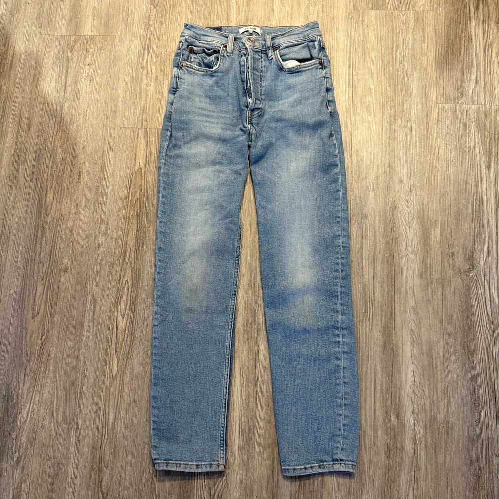 Re/Done Womens 26 90's High Rise Ankle Crop Jeans